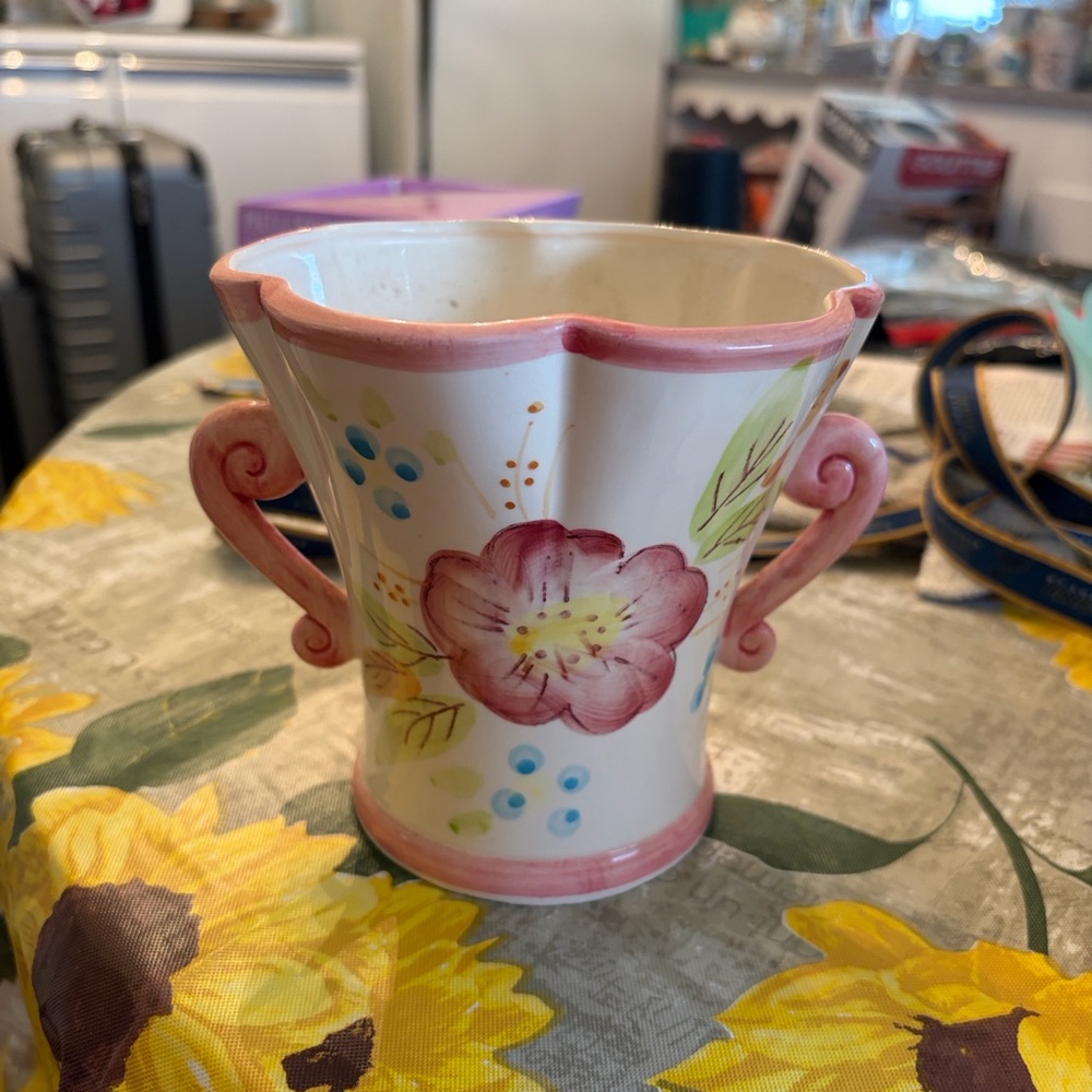 Relpo Floral Ceramic Vase, Vintage